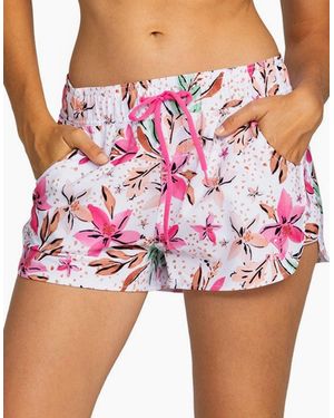 Roxy Wave Printed 2" Swim Swimming Boardshorts - Pink