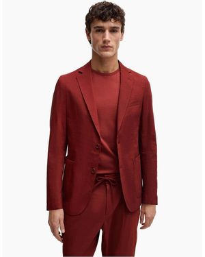 BOSS Hanry Blazer Regular Fit Jacket - Red