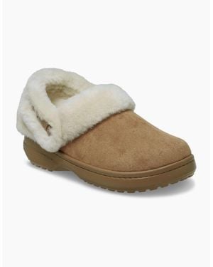 Crocs™ Unfurgettable Vegan Suede Polyester Sepia Clogs - Brown