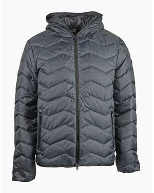 Emporio Armani Ea7 Dark Full Zip Closure Jacket - Grey