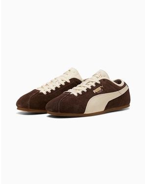 PUMA Tackle Suede Chocolate/Alpine Snow Trainers - Brown