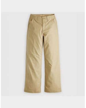 Levi's Levi's 90S High Rise Solid Patterned Straight Chinos - Natural