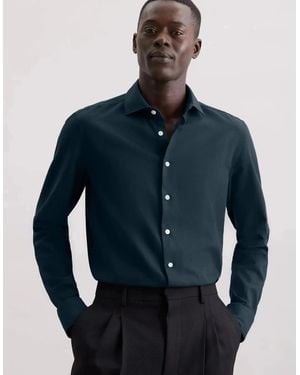 Seidensticker Slim Fit Spread Kent Pepita Flannel Shirt Dark - Blue