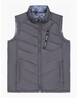Reebok Rb1572 Reversible Puffer Vest - Grey