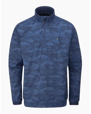 Farah Parker Camouflage Showerproof Jacket - Blue