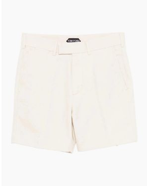 Tom Ford Japanese Brushed Cotton Shorts - Natural