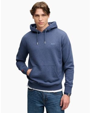 Superdry Essential Logo Hoodie - Blue