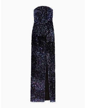 Ro&zo Petite Blair Sequin Bandeau Maxi Dress - Blue