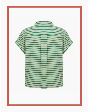 Nooki Design Caspian Towelling Stripe Blouse - Green