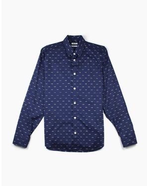 KENZO Eye Print Long Sleeve Shirt - Blue