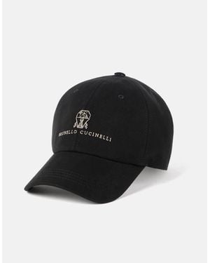 Brunello Cucinelli Branded Cap - Black