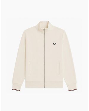 Fred Perry Full Zip Through Sweat - Natural