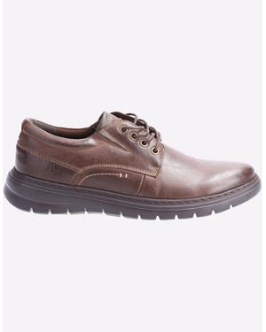 Hush Puppies Triton Leather Shoes - Brown