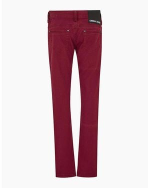 Criminal Damage Skinny Fit Five Pocket Jeans - Red