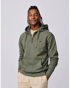 aubi Baildon Zip Neck Hoody - Green