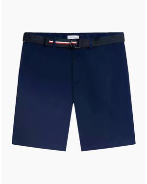 Tommy Hilfiger Denton Belted Chino Shorts Dcc Carbon - Blue