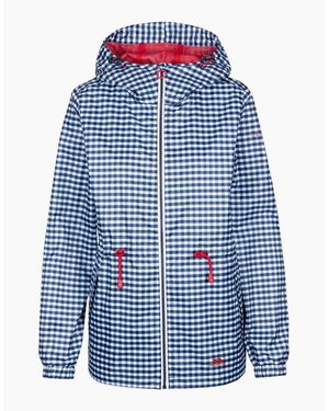 Trespass Niggle Hooded Relaxed Fit Rain Jacket - Blue