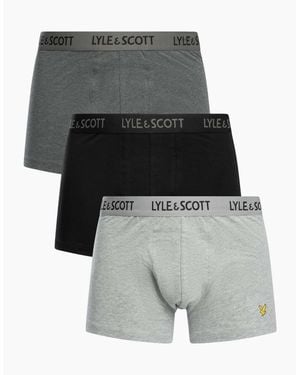 Lyle & Scott 3-Pack Barclay Boxer Briefs, Combination - Grey