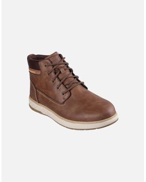 Skechers Garlan Deno Polyurethane Ankle Boots - Brown