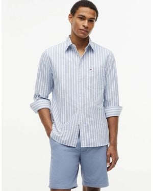 Tommy Hilfiger Heritage Oxford Long Sleeve Striped Shirt - Blue