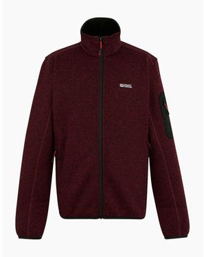 Regatta Newhill Marl Full Zip Fleece Jacket - Red