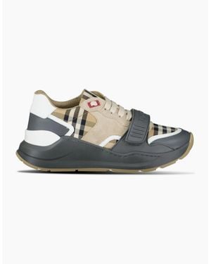 Burberry Ramsey Check Trainers - Natural