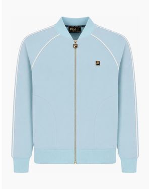 Fila Fella Velour Track Top Jacket Sterling/Coconut Milk - Blue