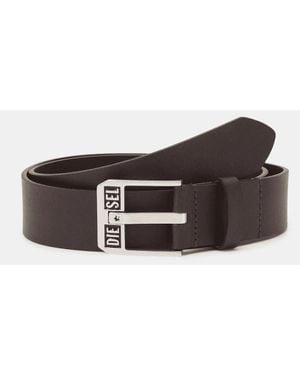 DIESEL Bluestar Leather Belt - Black