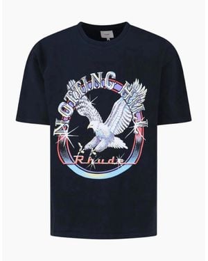 Rhude Notting Hill Eagle T Shirt - Blue