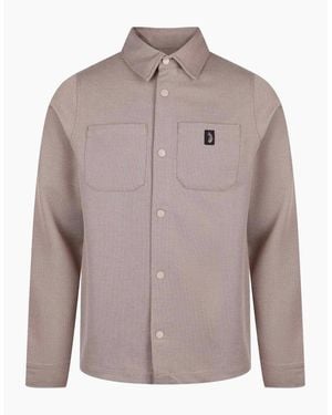 Luke 1977 Liberty Long Sleeve Overshirt Fawn - Grey