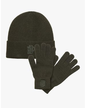 Jack & Jones Train Hat & Gloves Set Peat - Green