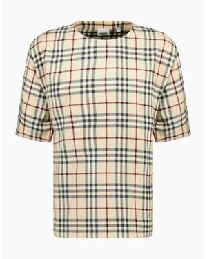 Burberry 'Willesden' Check T-Shirt - White