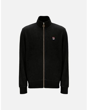 Fila Nero Velour Track Top Jacket - Black