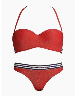 Emporio Armani Cruise Padded Bikini Top & Bikini Bottom - Red