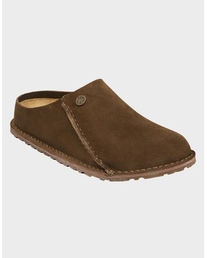 Birkenstock Clogs Birkenstock Zermatt Premium Suede Leather Clogs - Brown