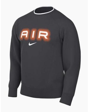 Nike Air Crew Neck Fleece Dark Sweatshirt - Grey