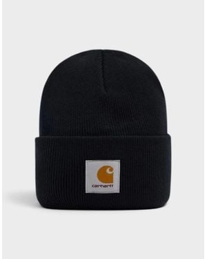 Carhartt Wip Logo Watch Beanie Hat Deep Night - Black