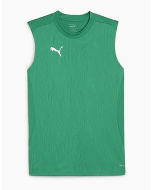 PUMA Teamfinal Training Short Sleeve Performance T-Shirt - Green