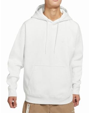 Nike 623453 Fleece Hoodie Swoosh Logo Overhead Hoody - White