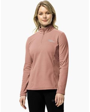 Jack Wolfskin Taunus Half Zip Pullover Fleece - Pink