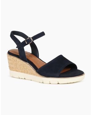 Tamaris Tulip Wedge Heel Espadrille Sandals - Blue