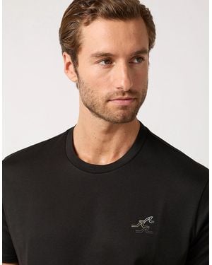 Paul & Shark Wave Shark Logo Cotton T-Shirt - Black