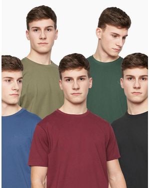 Bewley & Ritch Bewley & Ritch Bonucci B 5Pk T-Shirts Assorted - Brown