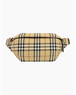 Burberry Sonny N Nylon Vintage Check Belt Bag Archive - Metallic