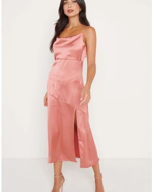 Pretty Lavish Keisha Asymmetric Midaxi Dress - Pink