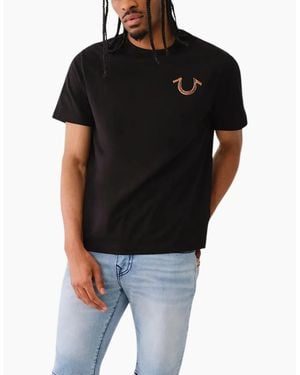TRUE RELIGION T Shirts Cotton Top - Black