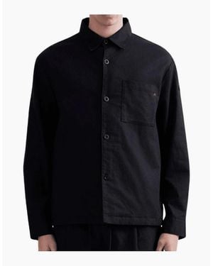 Replay Linen Button Up Shirt - Blue