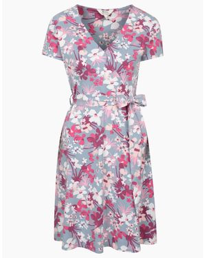 Mountain Warehouse Ladies Santorini Cherry Blossom Jersey Wrap Dress - Purple