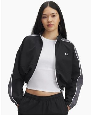Under Armour Ua Rival Colour Block Quarter Zipper Track Jacket - Black