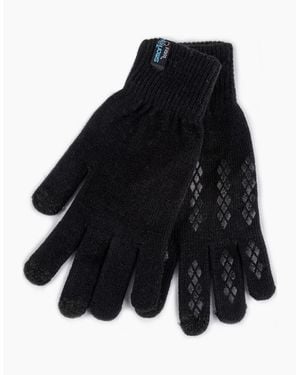 Totes Toasties Stretch Knitted Touchscreen Gloves - Blue